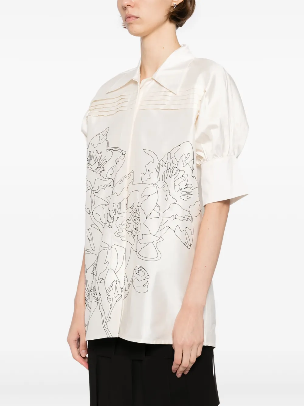  Lovebirds Taffeta Shirt - White 