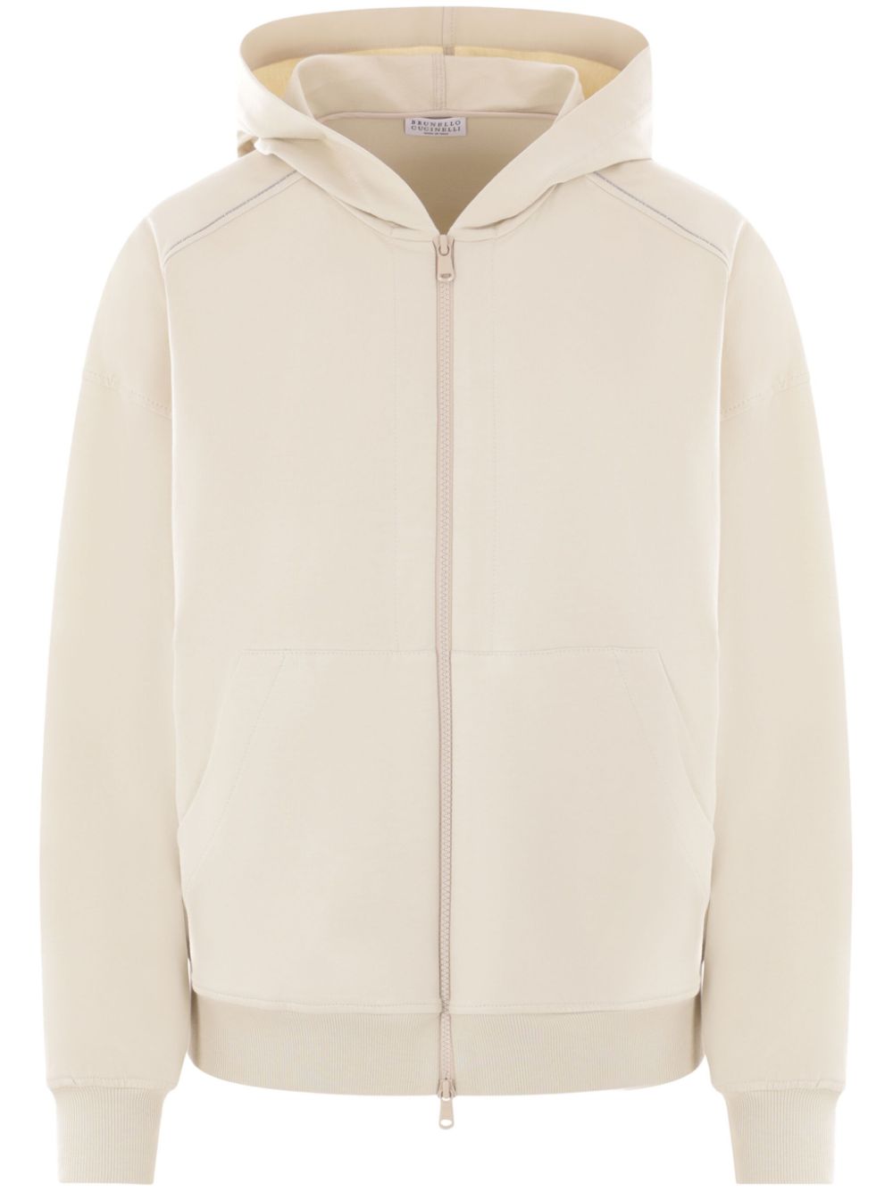 Brunello Cucinelli jersey hoodie - Neutrals