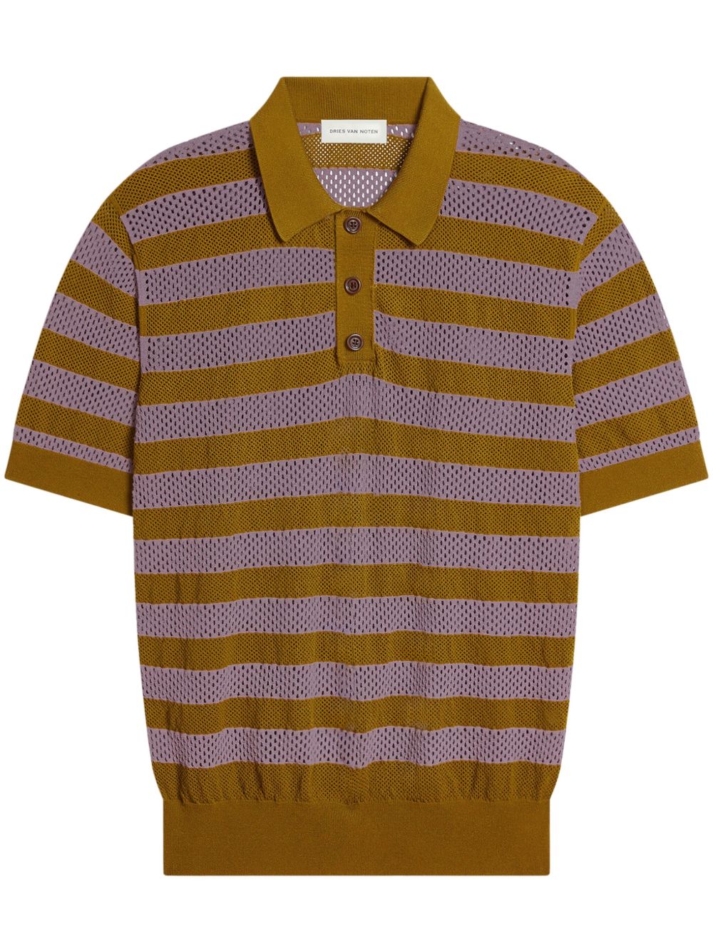 DRIES VAN NOTEN STRIPED POLO SHIRT