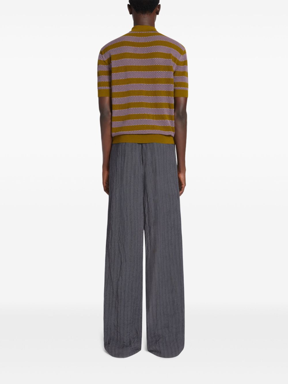 DRIES VAN NOTEN STRIPED POLO SHIRT