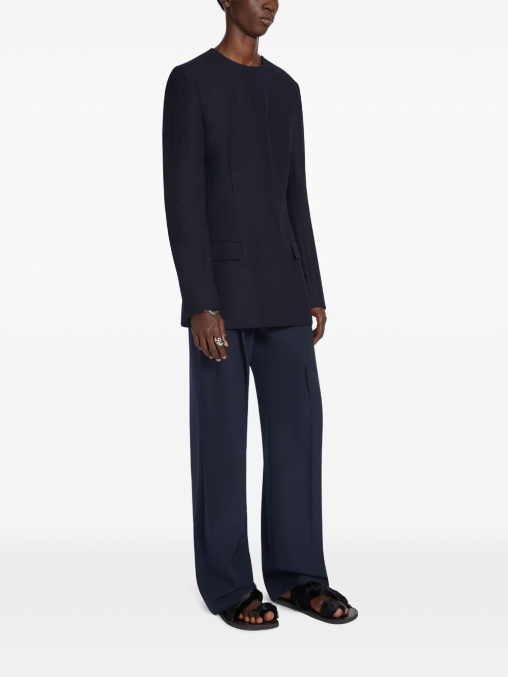 DRIES VAN NOTEN BOOTCUT TAILORED TROUSERS