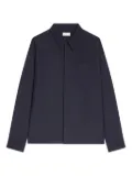 DRIES VAN NOTEN zip-up patch-pocket shirt - Blue