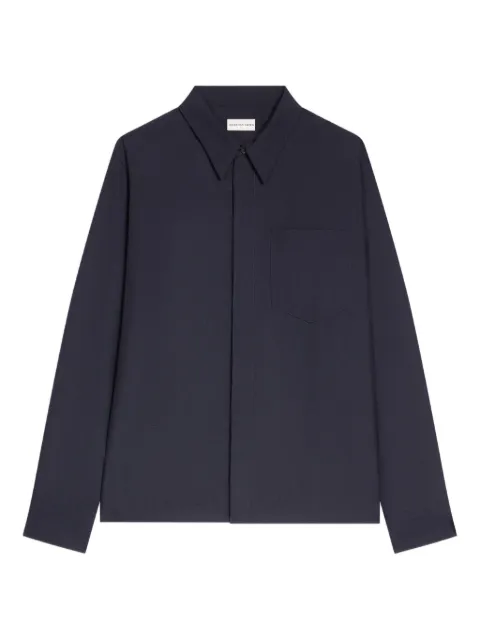 DRIES VAN NOTEN zip-up patch-pocket shirt