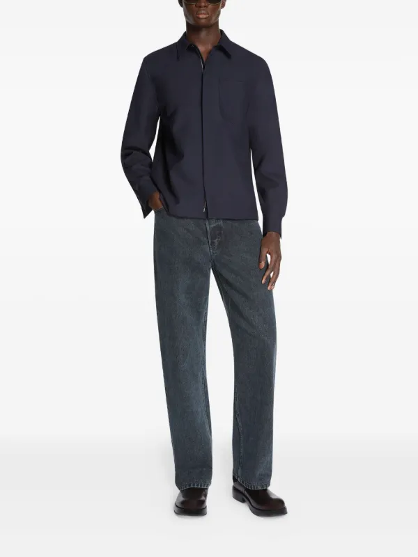 DRIES VAN NOTEN パッチポケット シャツ | ブルー | FARFETCH JP