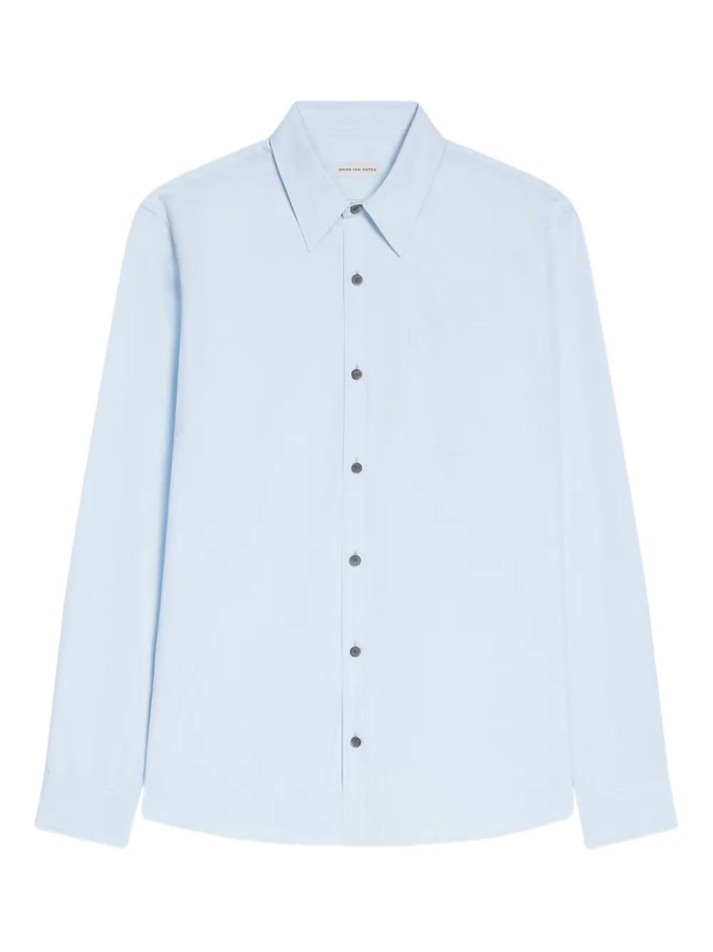 DRIES VAN NOTEN cotton poplin shirt | Blue | Image 1