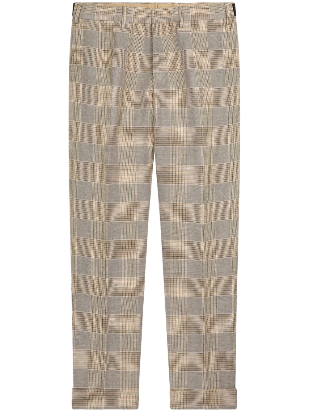 DRIES VAN NOTEN plaid tapered trousers | Grey | Image 1