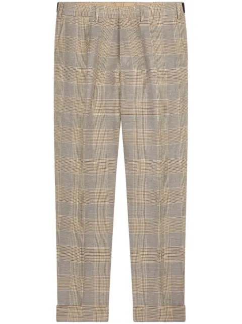 DRIES VAN NOTEN plaid tapered trousers