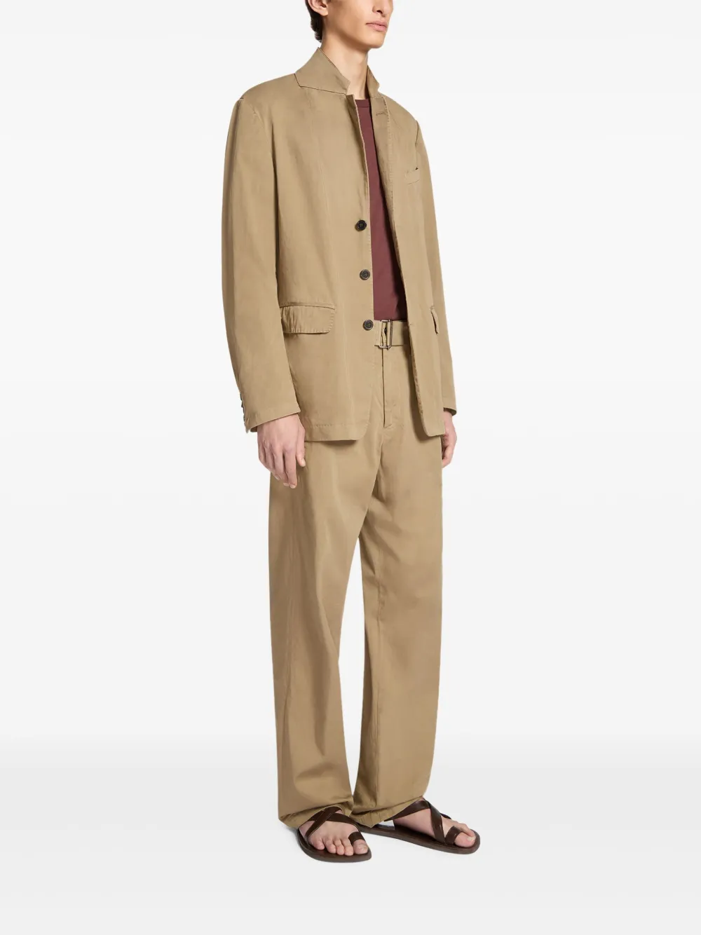 DRIES VAN NOTEN Katoenen blazer Bruin