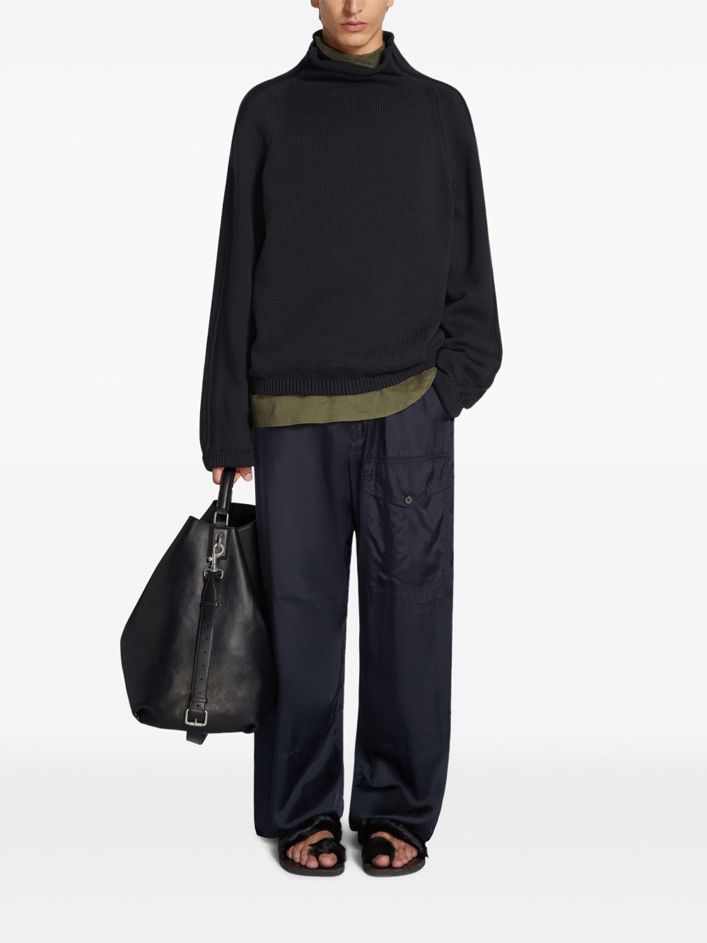 DRIES VAN NOTEN Broek met trekkoord - Blauw