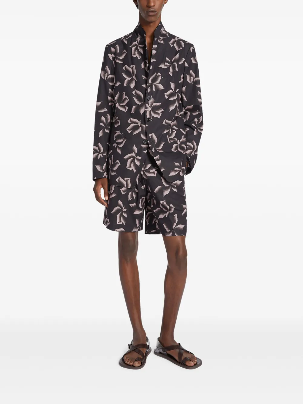 DRIES VAN NOTEN printed blazer - Bruin