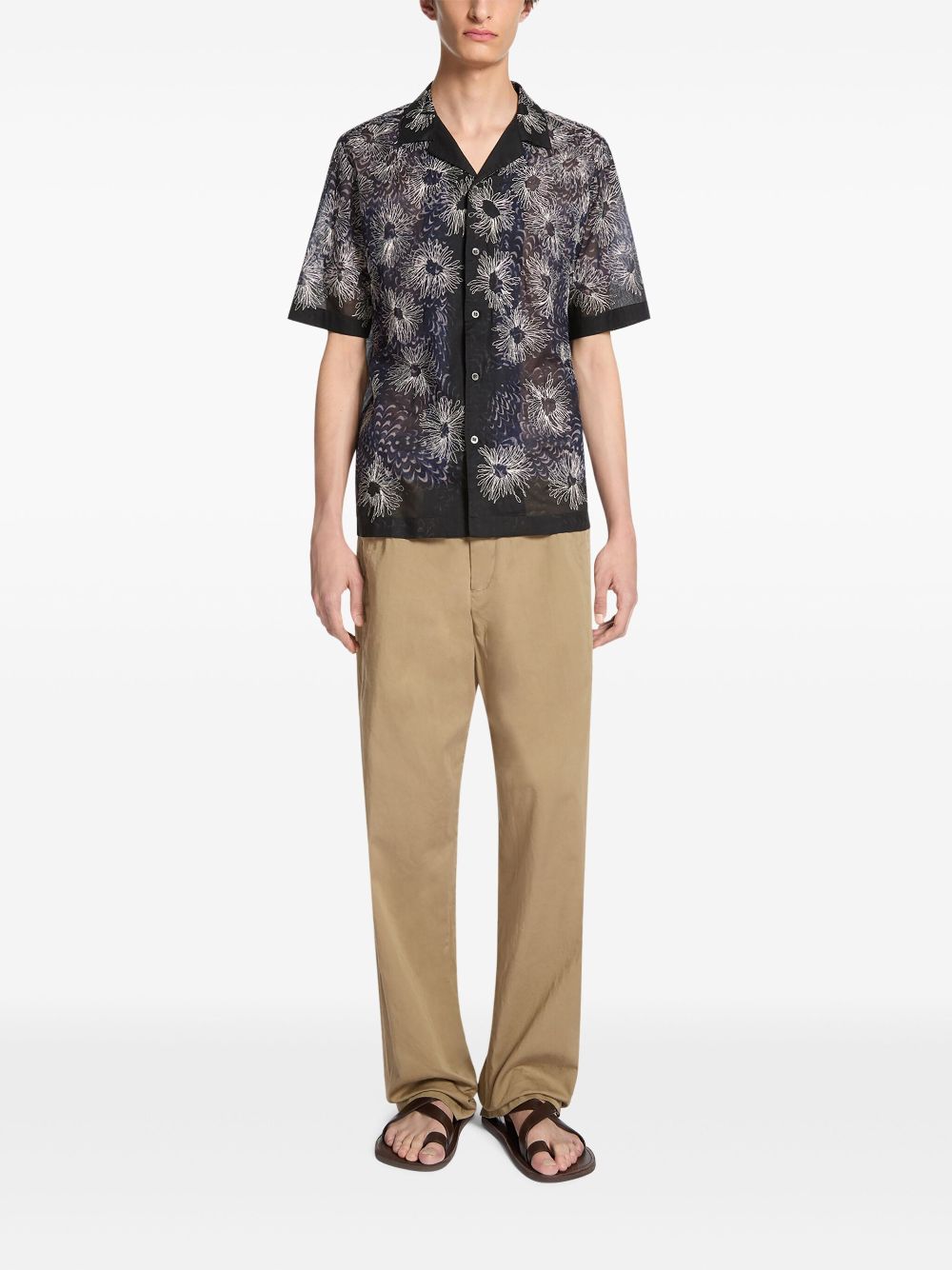 DRIES VAN NOTEN belted trousers - Neutrals