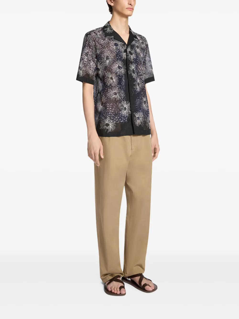 DRIES VAN NOTEN Broek met ceintuur Beige