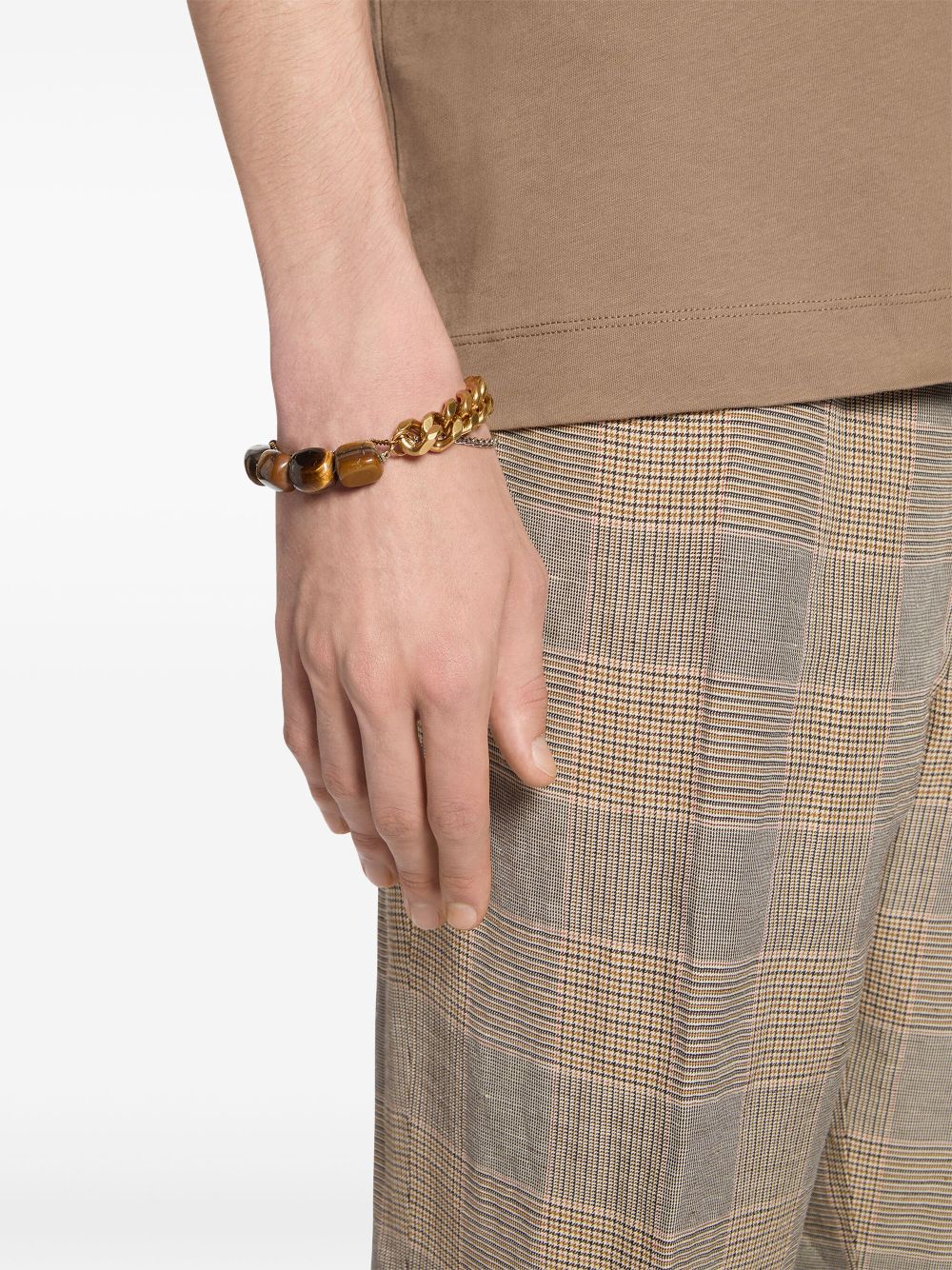 DRIES VAN NOTEN stone chain bracelet - Gold