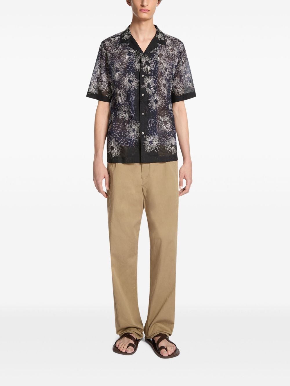 DRIES VAN NOTEN embroidered shirt - Blauw