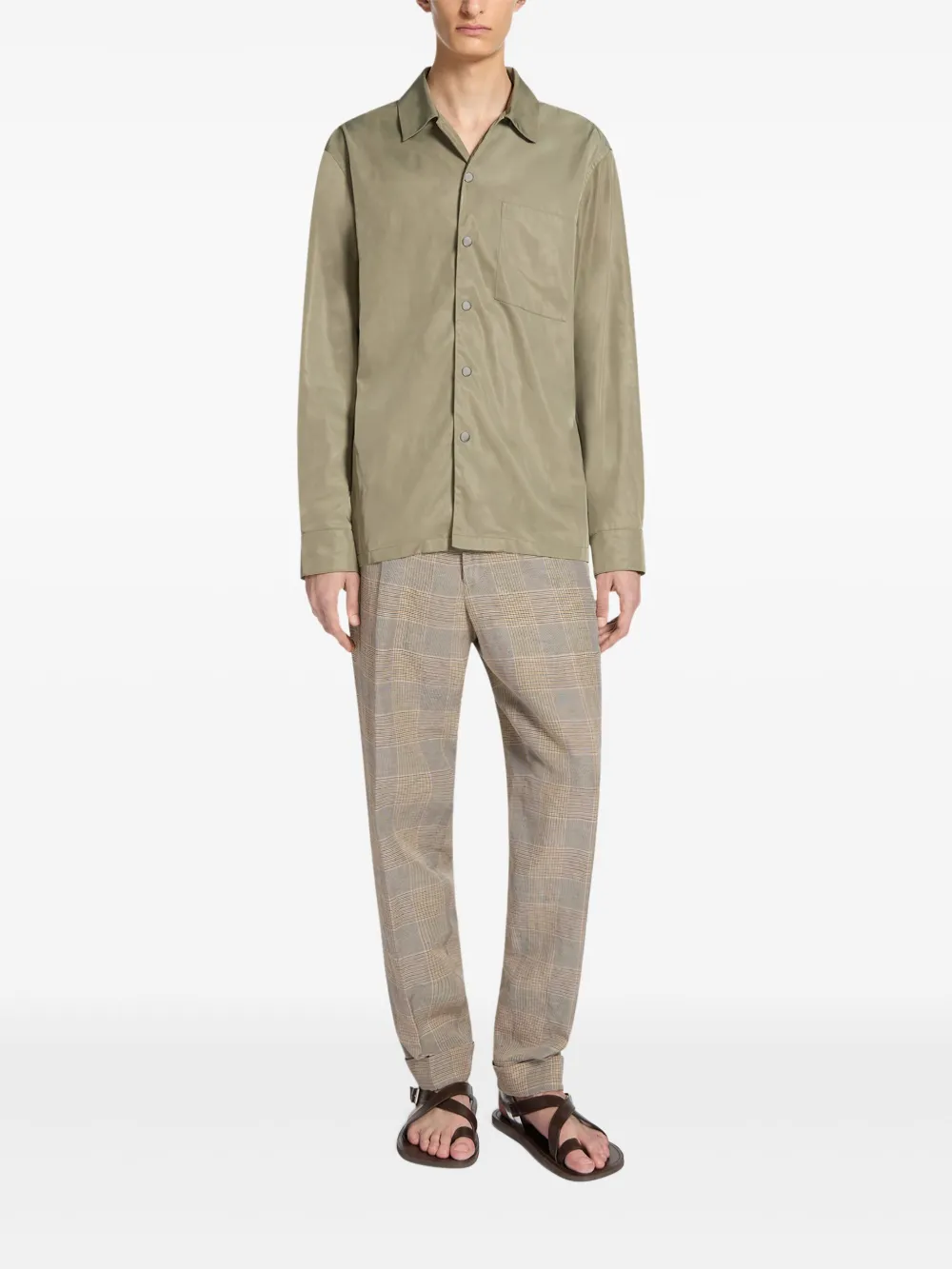 DRIES VAN NOTEN classic-collar shirt - Groen