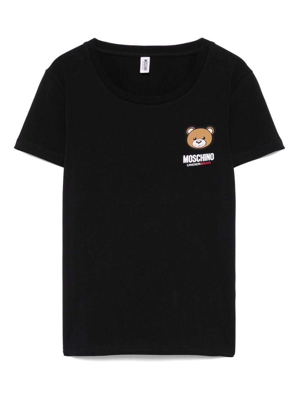 Moschino rubberised-logo T-shirt - Black