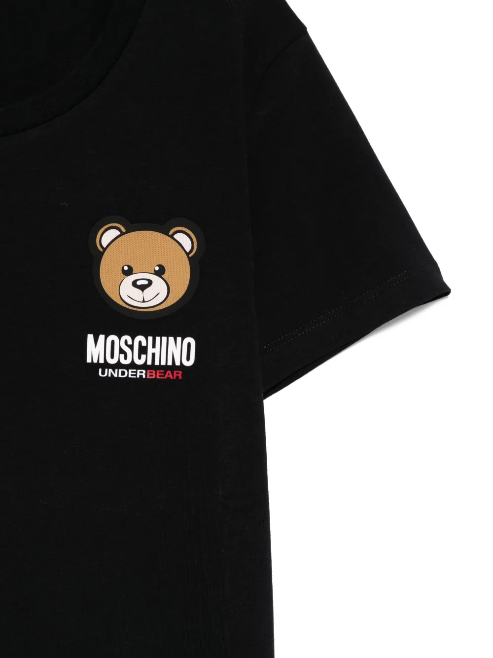Moschino T-shirt met logo Zwart