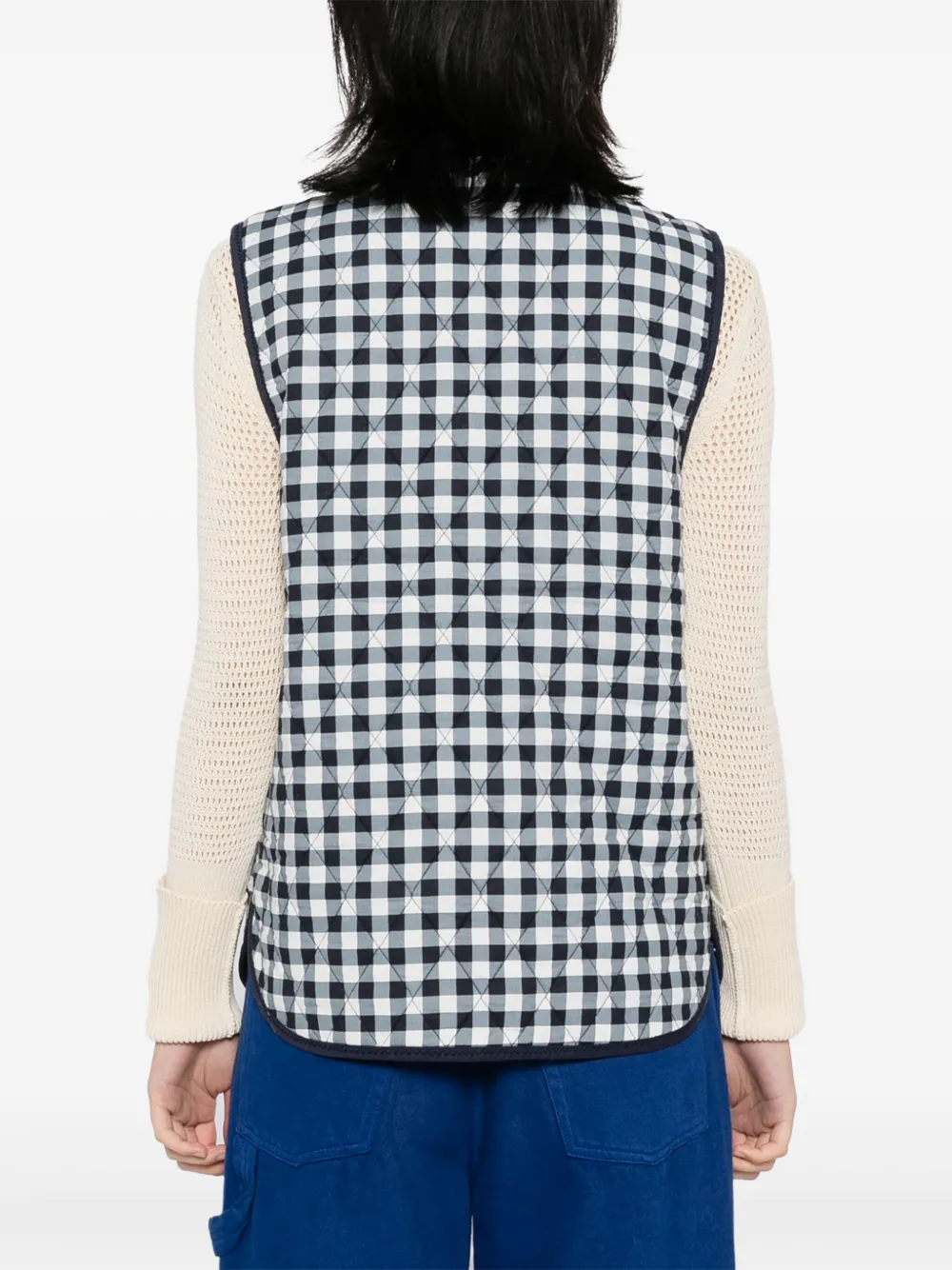 Free People Claudine gewatteerde bodywarmer Blauw