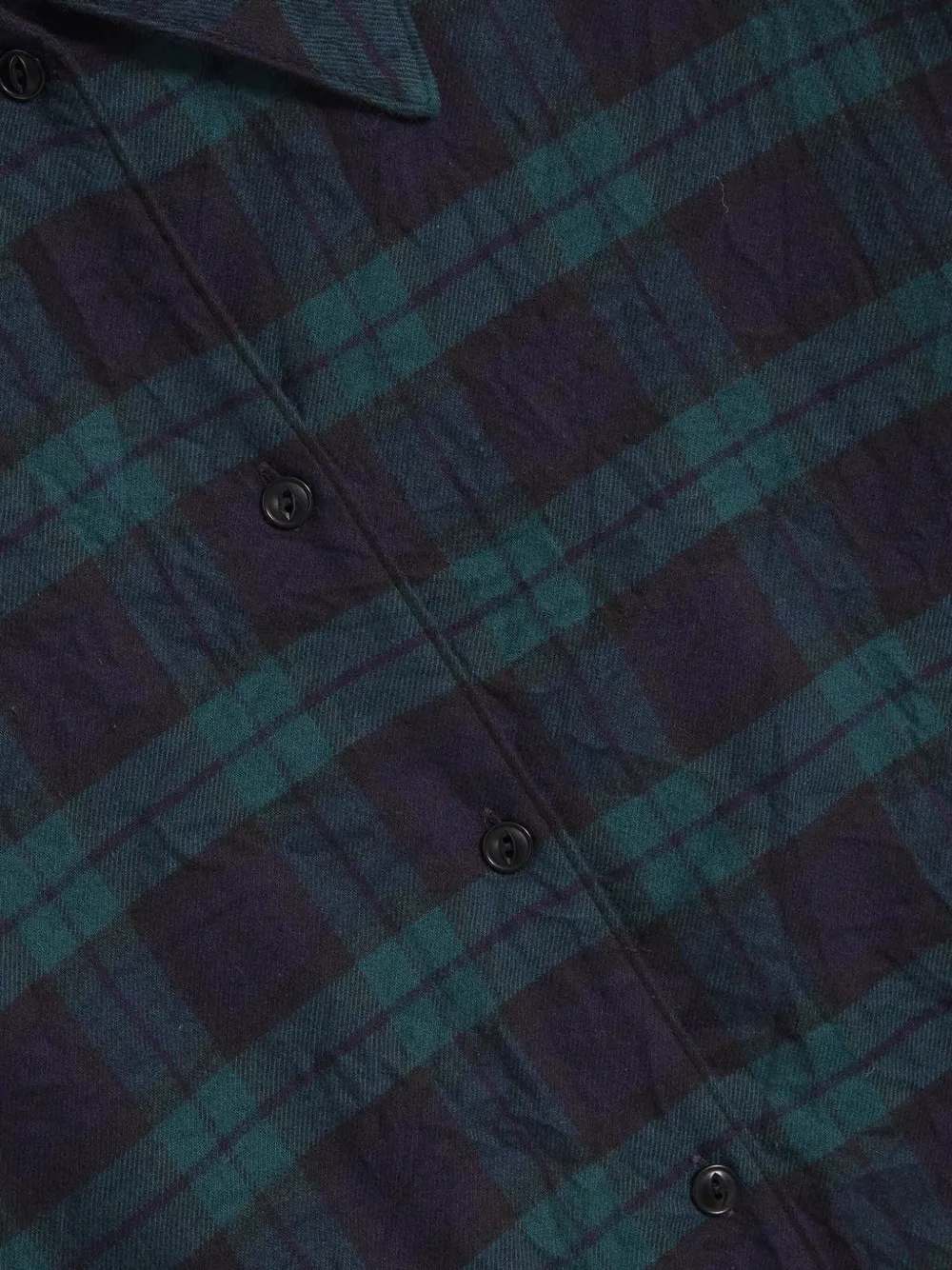 YMC plaid-pattern shirt Blauw