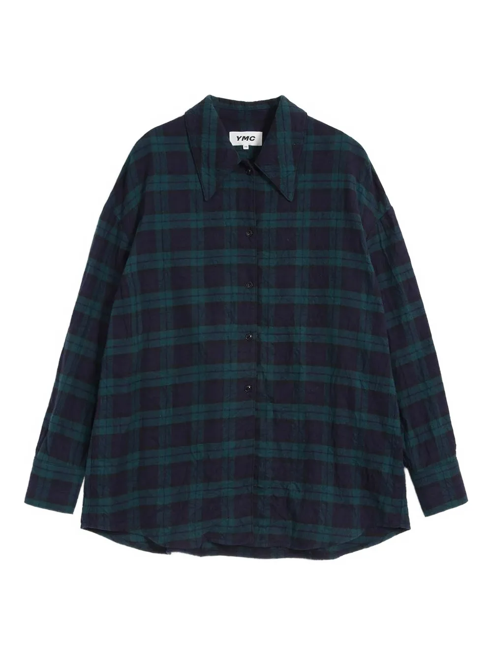 YMC plaid-pattern shirt Blauw