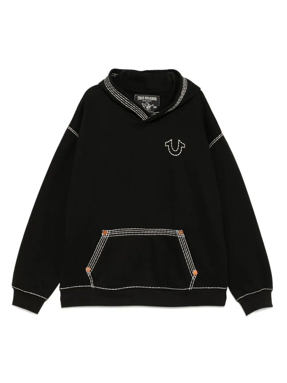 True Religion Fleece hoodie Zwart