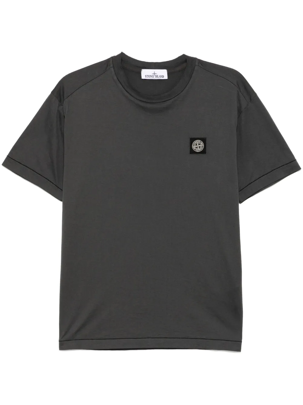 Stone Island T-shirt met logopatch Grijs