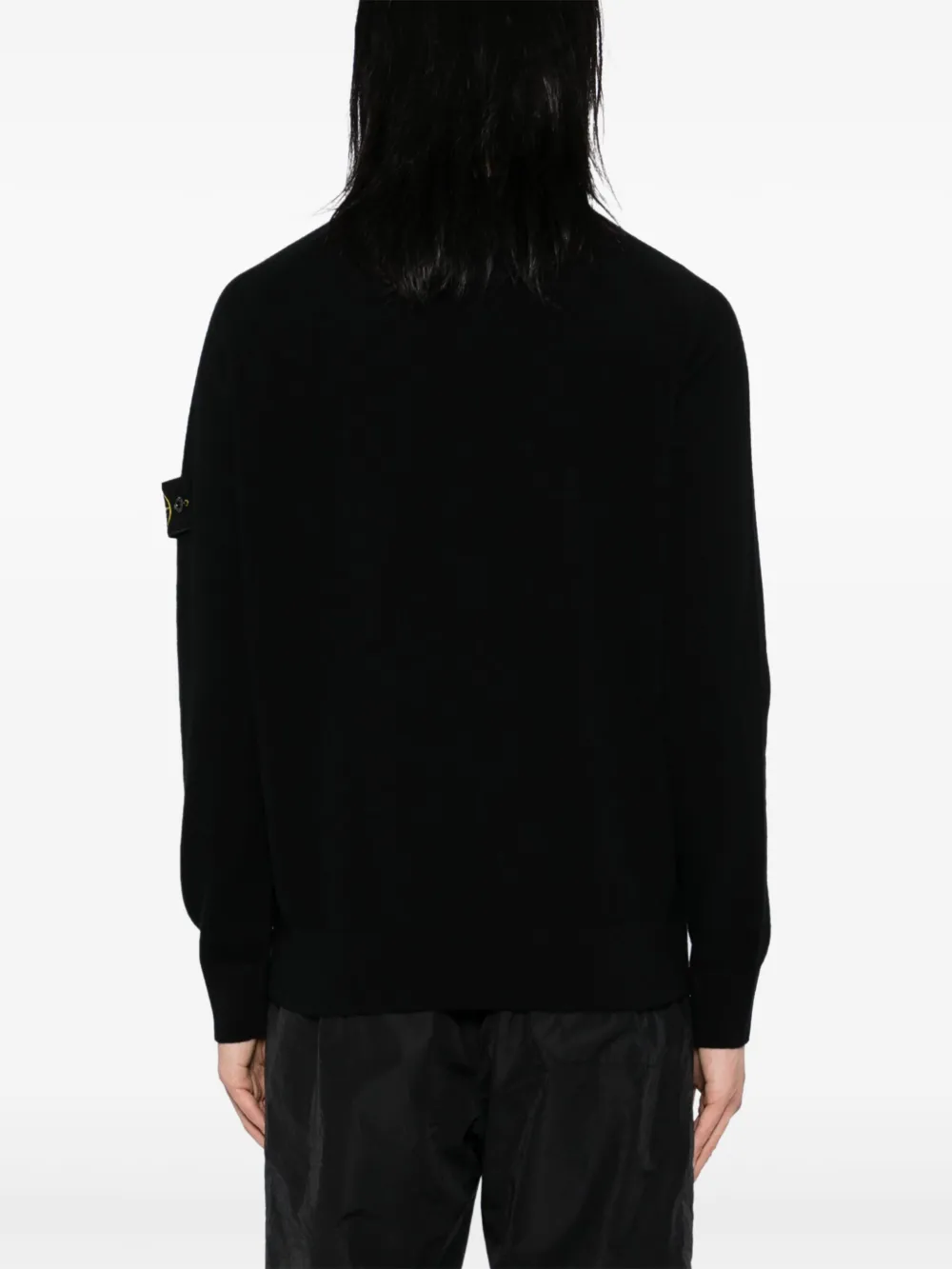 Shop Stone Island Crew-neck Jumper In Black