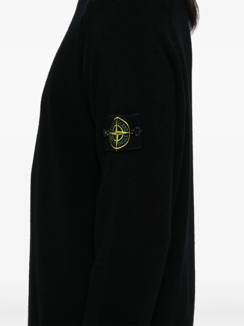 Shop Stone Island Crew-neck Jumper In Black