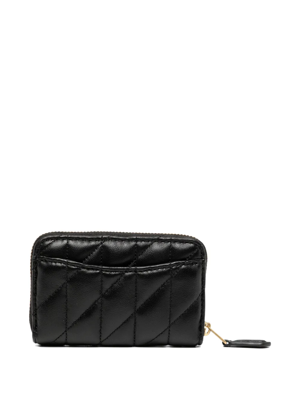 Coach quilted pillow zip around cardholder Zwart