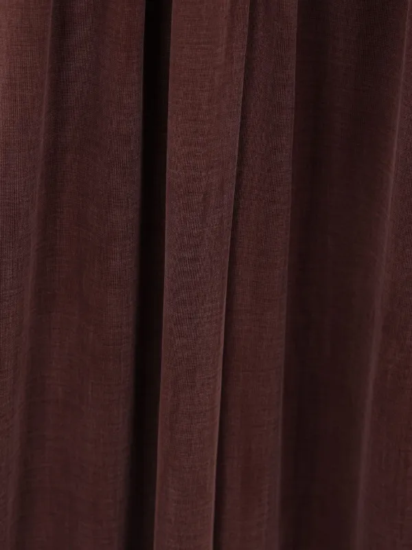 Elisabetta Franchi Jewelled Bow Jersey Maxi Dress | Brown