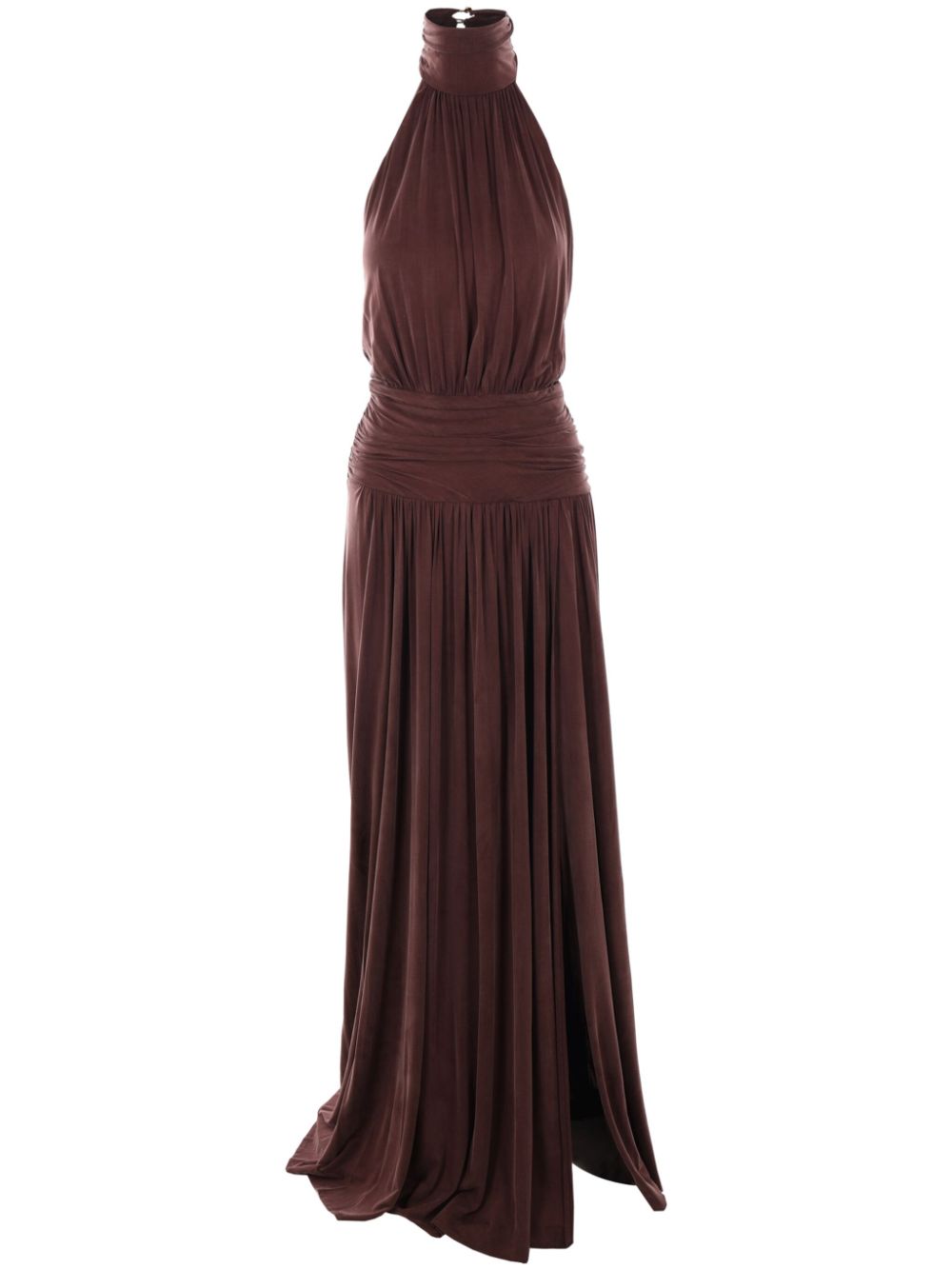 Elisabetta Franchi jewelled bow jersey maxi dress Bruin