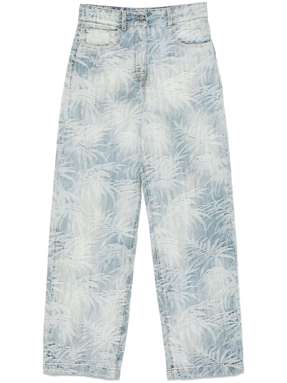 Palm Angels palms jacquard jeans - Blue