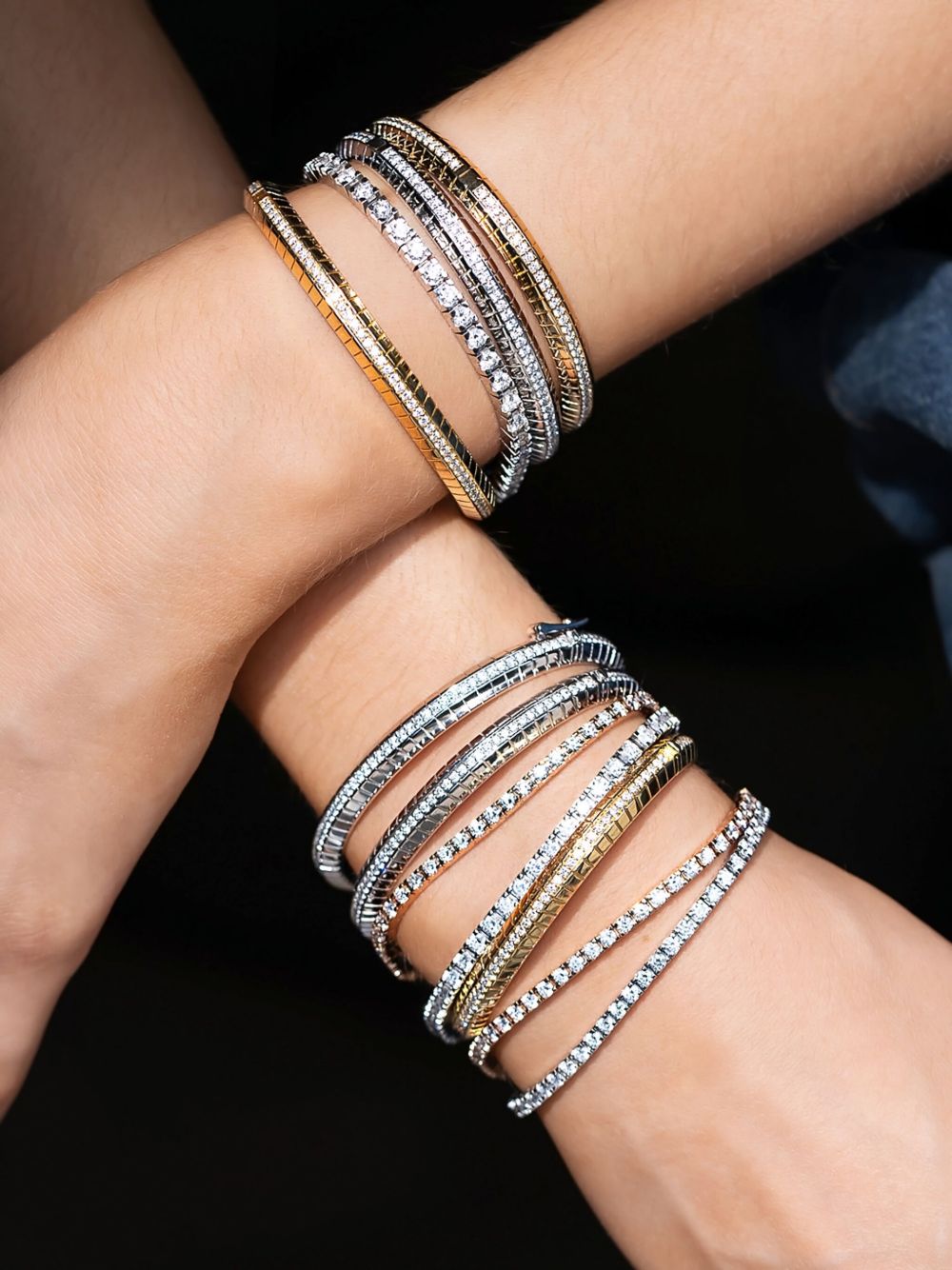 LOEV 18kt witgouden armband met diamant - Zilver