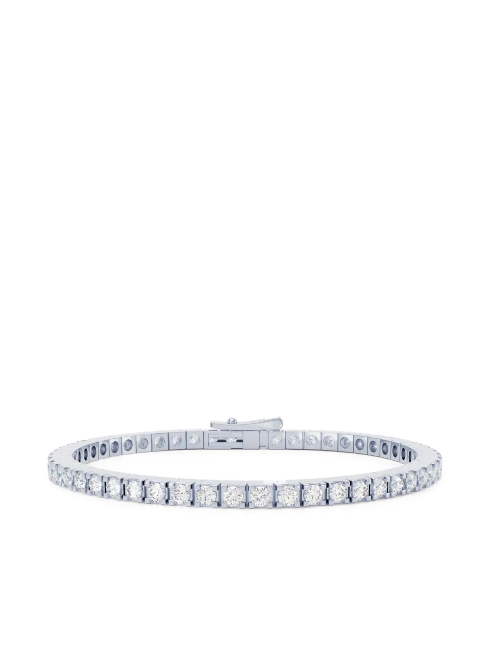 18K recycled white gold diamond bracelet