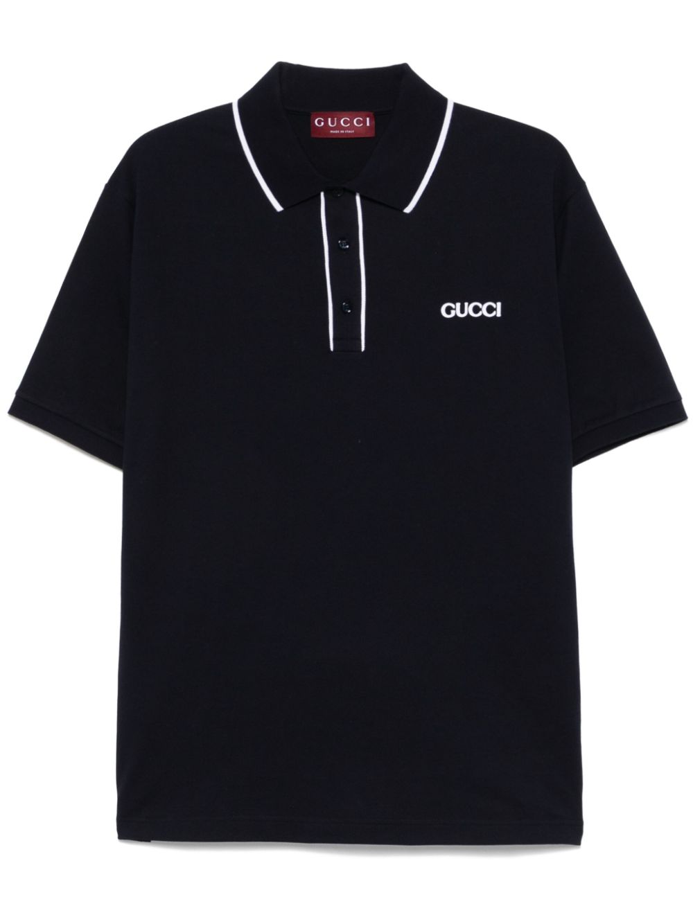 logo-patch polo shirt