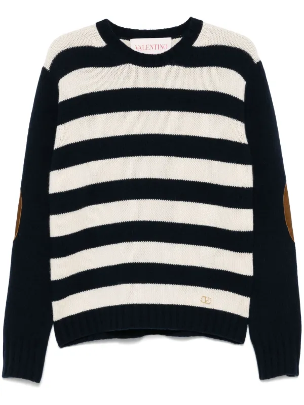 Valentino Garavani ストライプ セーター | ブルー | FARFETCH JP