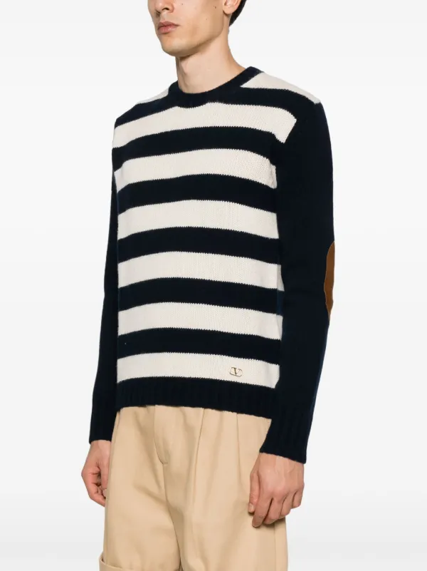 Valentino Garavani ストライプ セーター | ブルー | FARFETCH JP