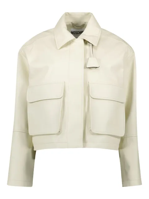 Moschino chamarra de piel
