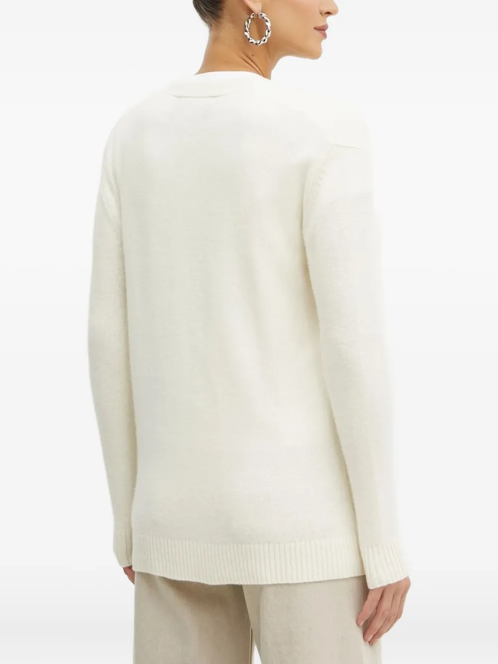 Karl Lagerfeld Heart-embroidered Cardigan In White