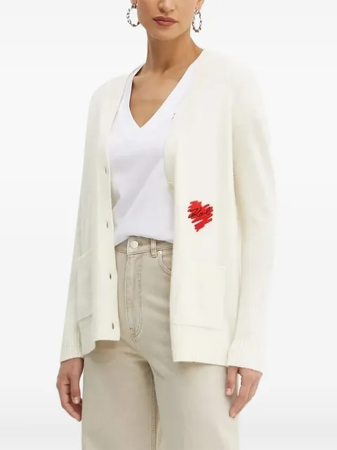 Karl Lagerfeld heart-embroidered cardigan