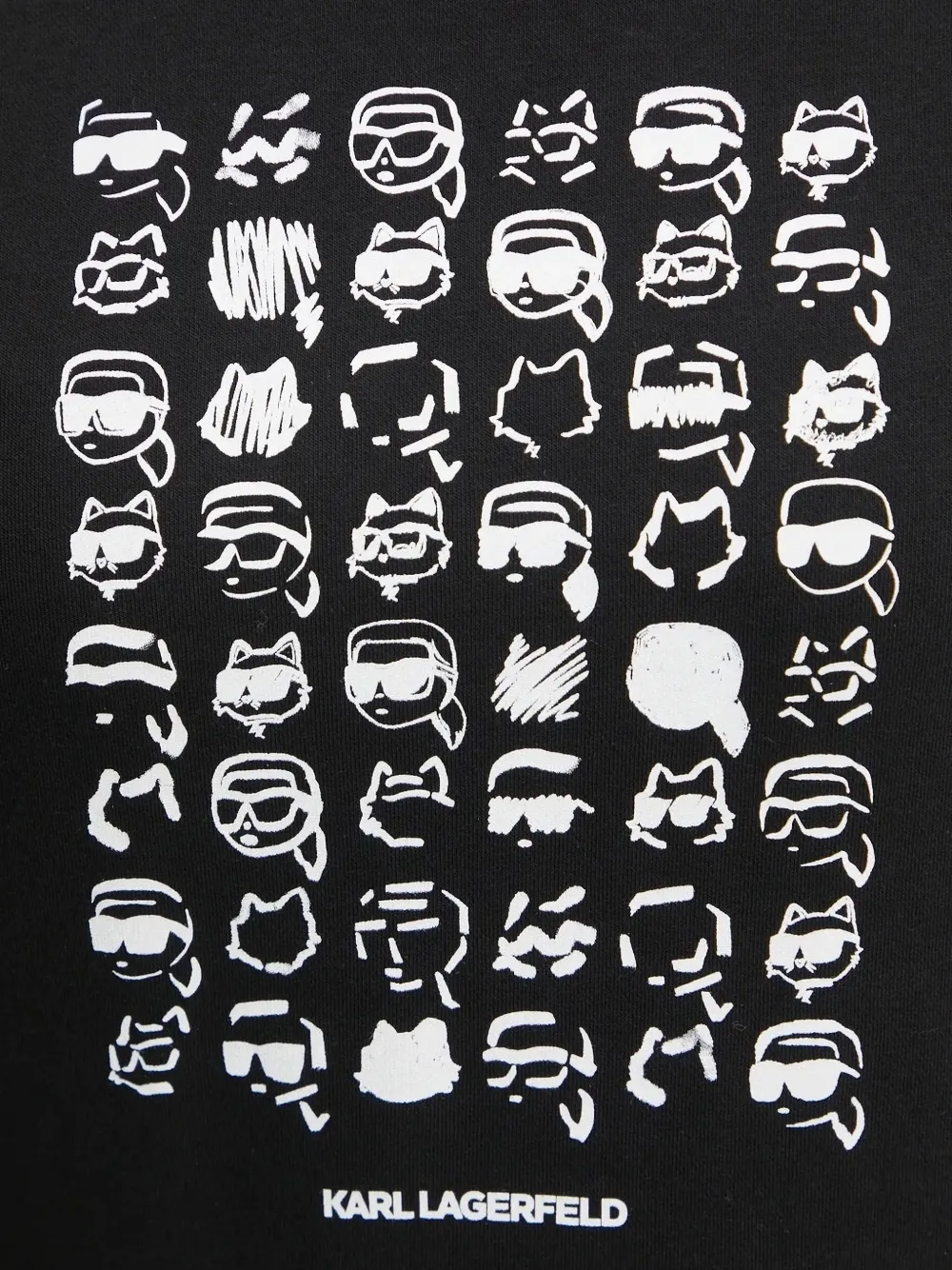 Karl Lagerfeld Sweater met grafische print Zwart