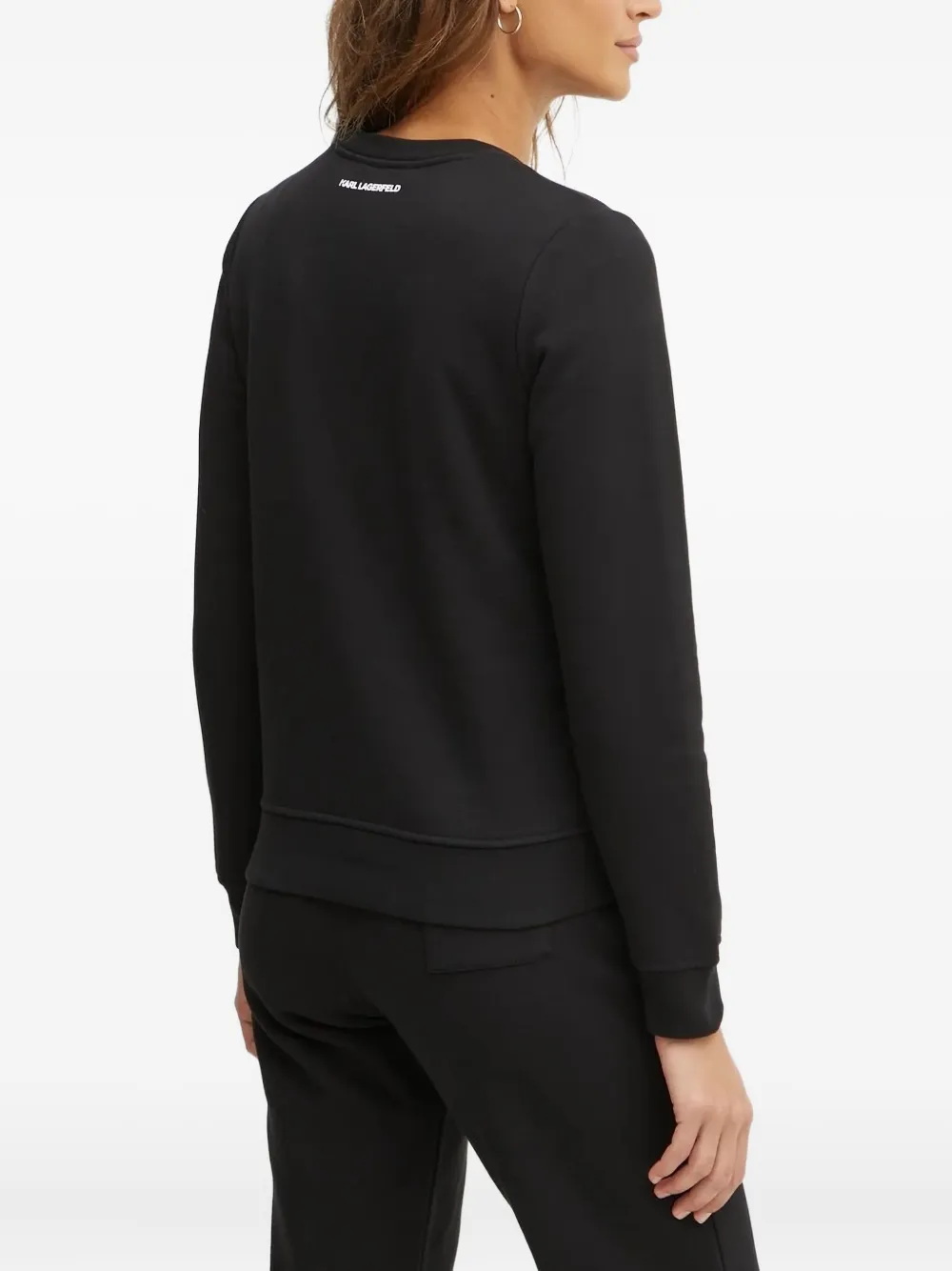 Karl Lagerfeld Sweater met grafische print Zwart