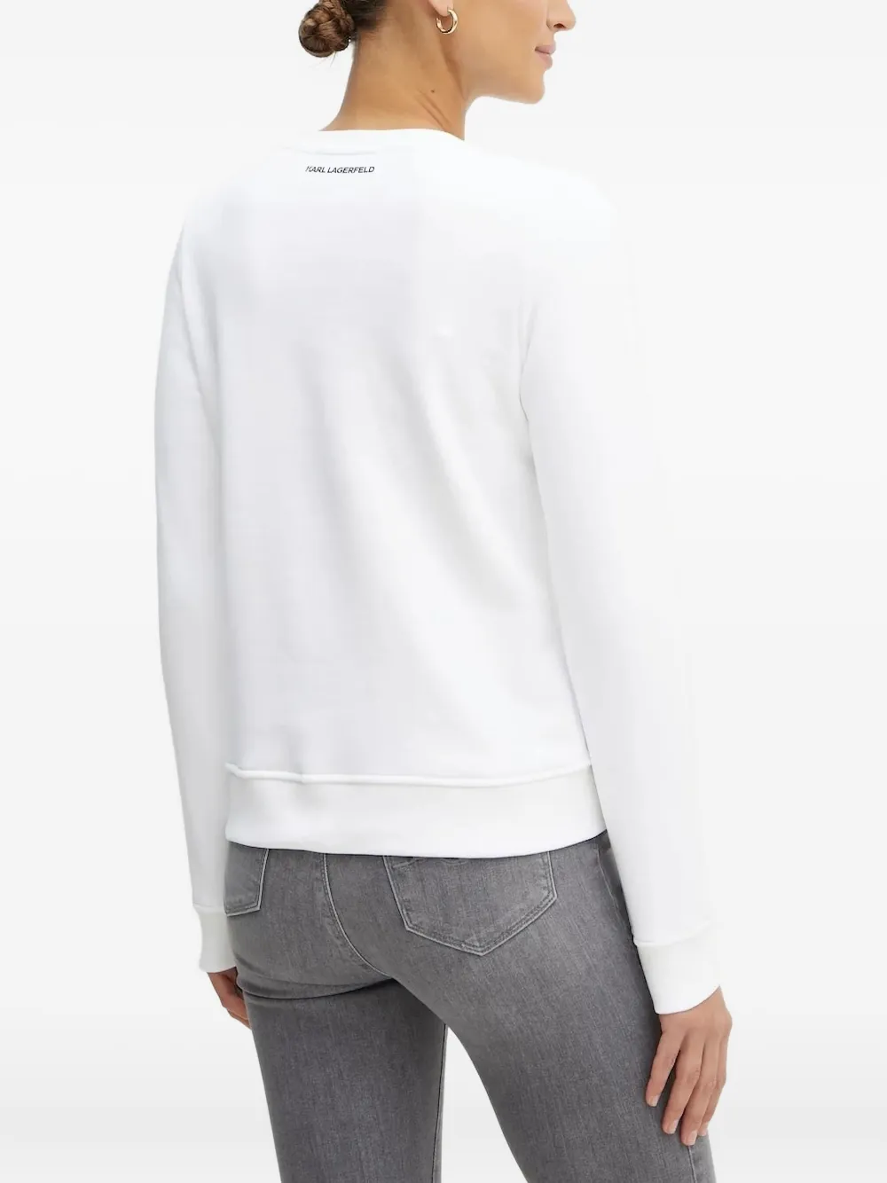 Karl Lagerfeld Sweater met ronde hals Wit