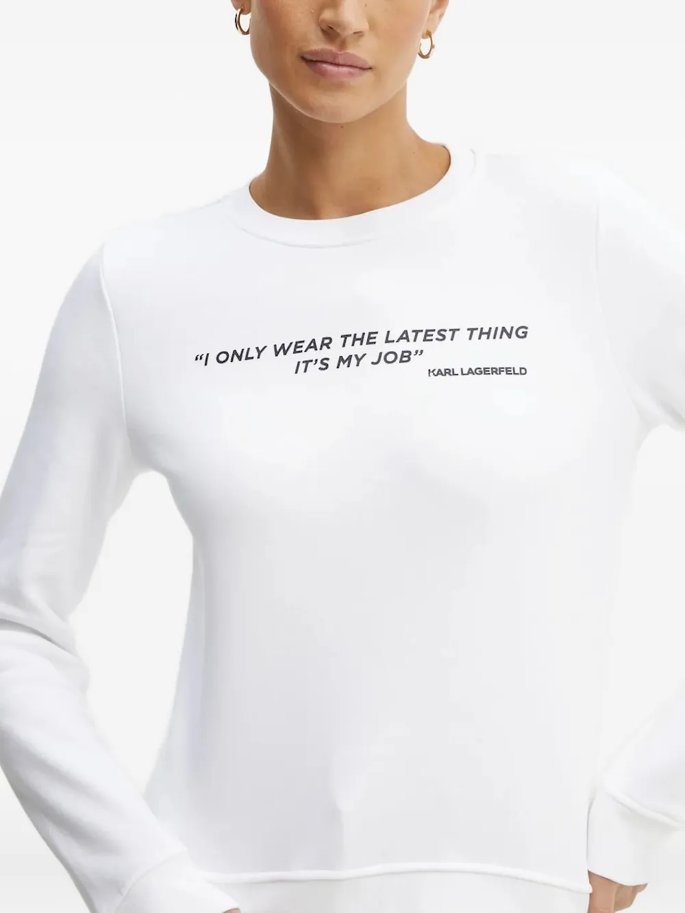 Karl Lagerfeld Sweater met ronde hals Wit