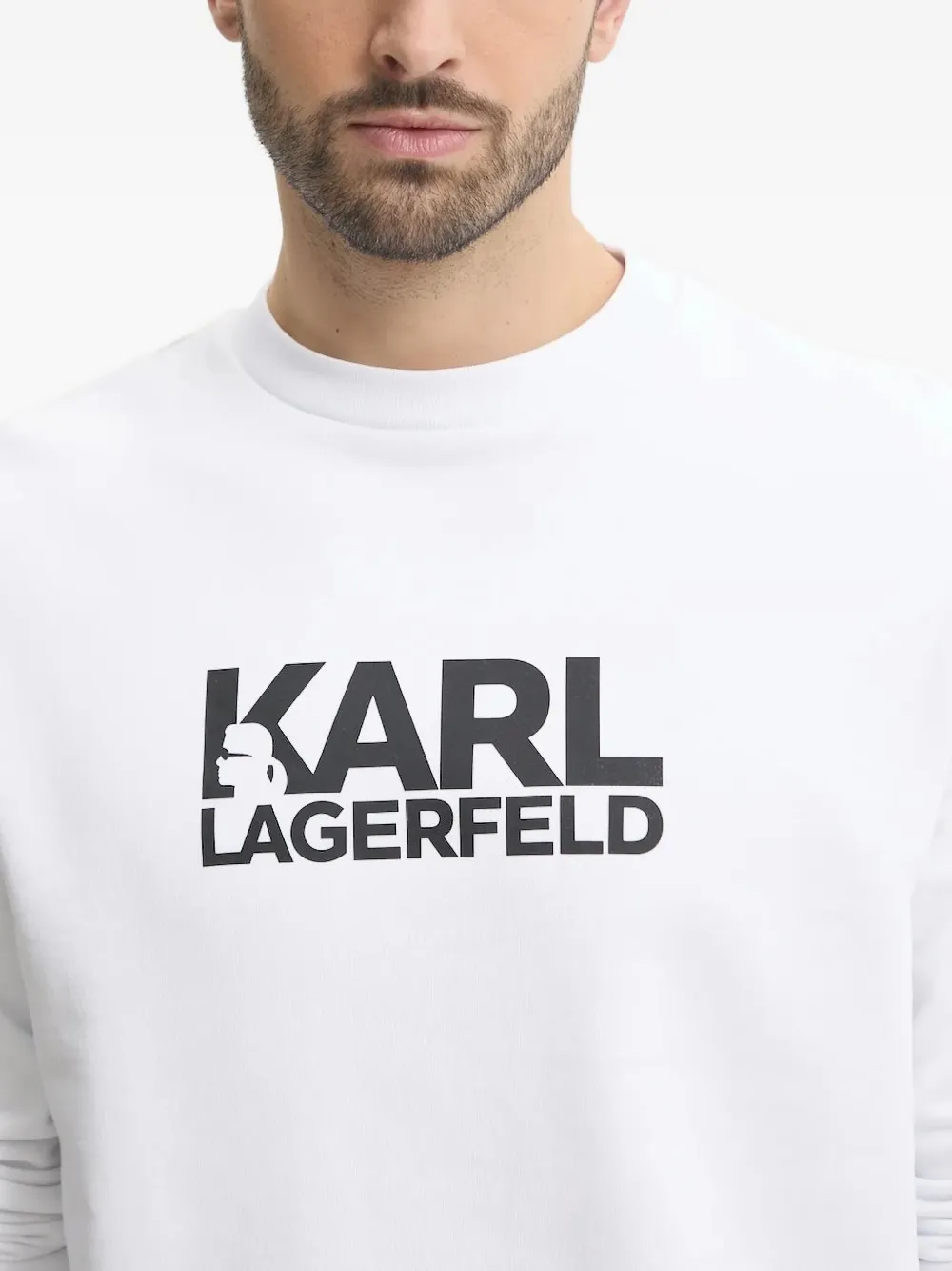 Karl Lagerfeld logo-print sweatshirt Wit