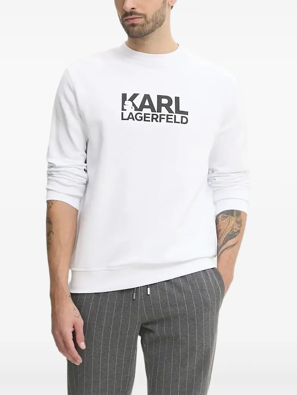 Karl Lagerfeld logo-print sweatshirt - ホワイト Karl Lagerfeld logo-print sweatshirt - ホワイト
