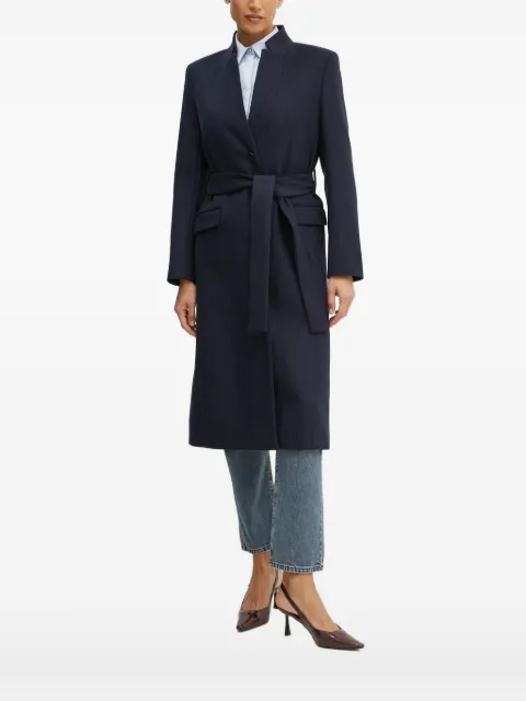 Karl Lagerfeld pinstripe belted coat