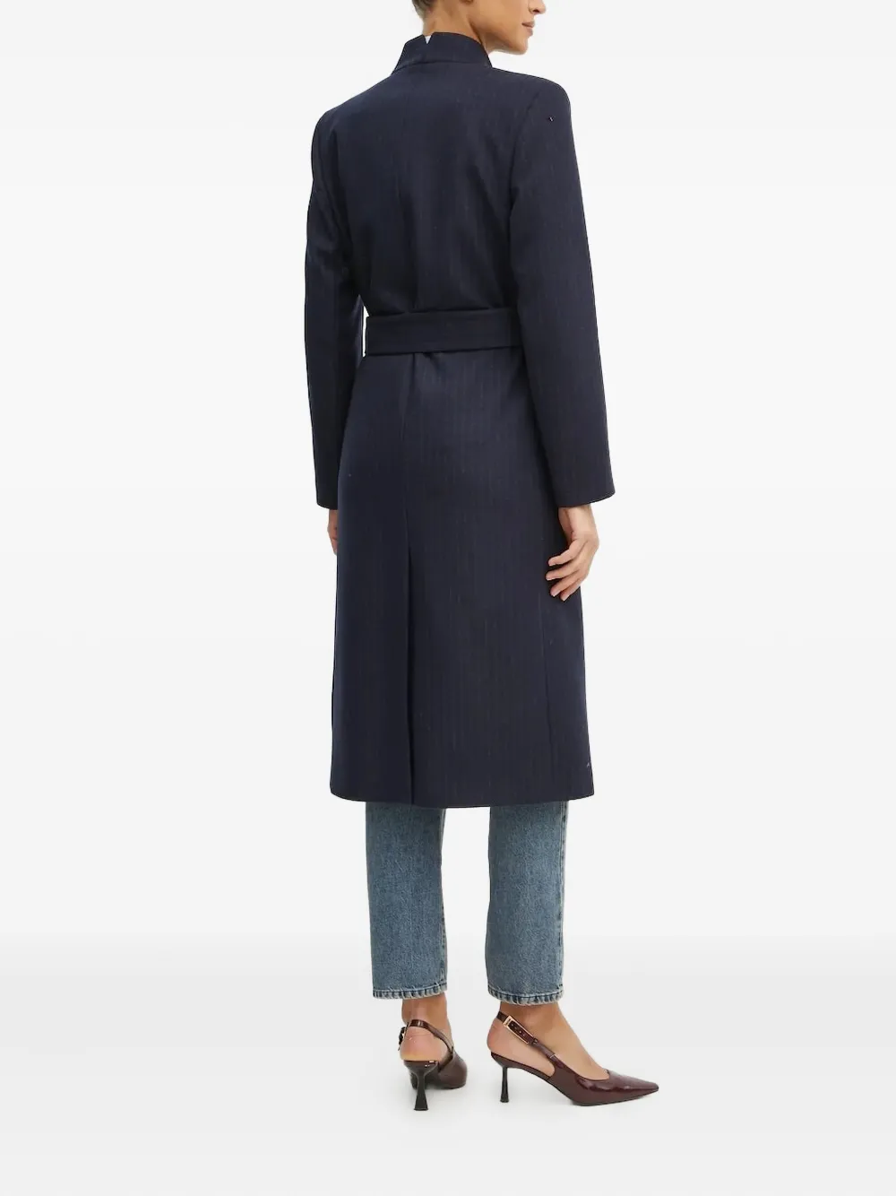 Karl Lagerfeld Mantel met krijtstreep Blauw