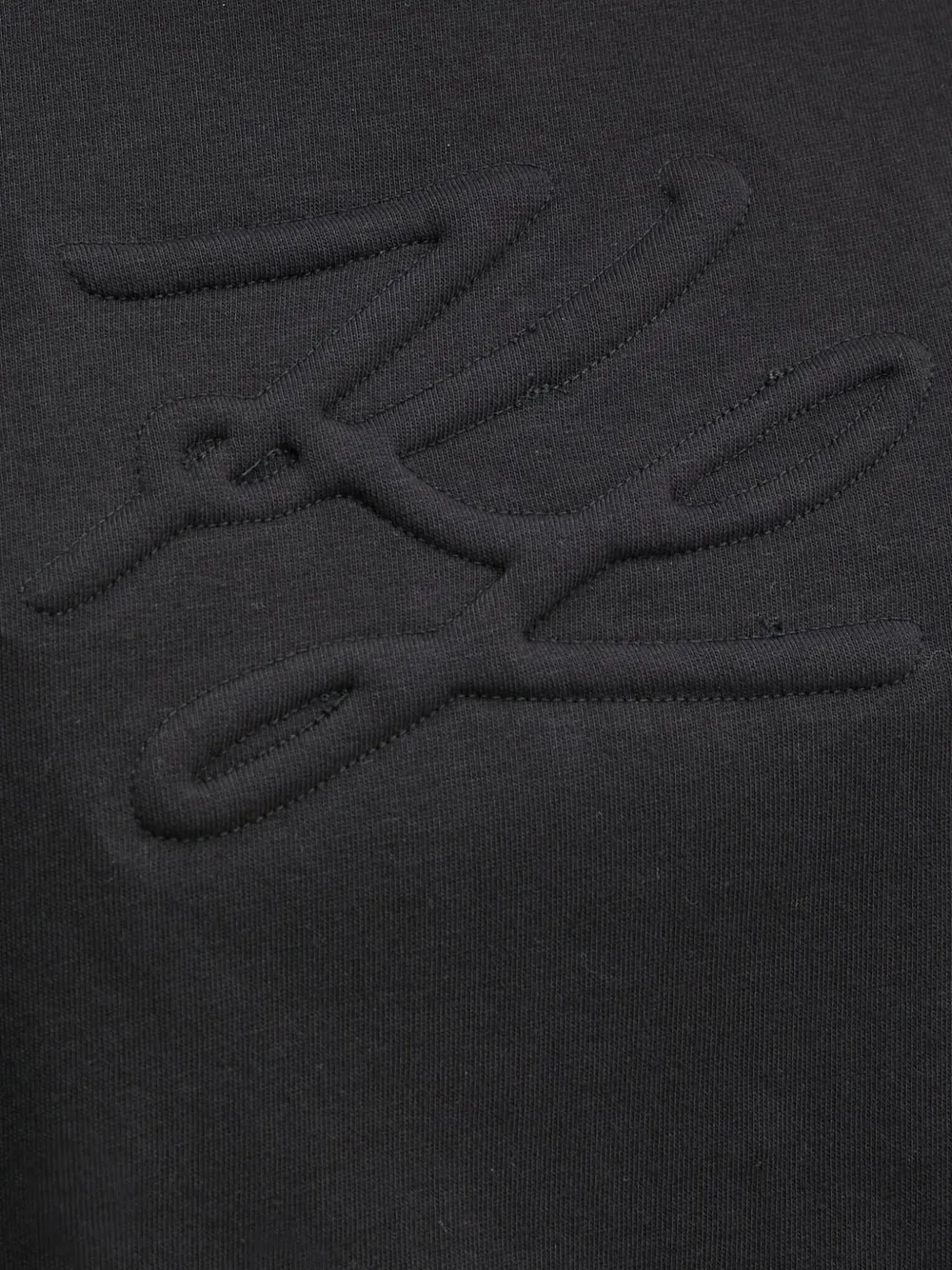 Karl Lagerfeld logo-embossed boxy T-shirt Zwart
