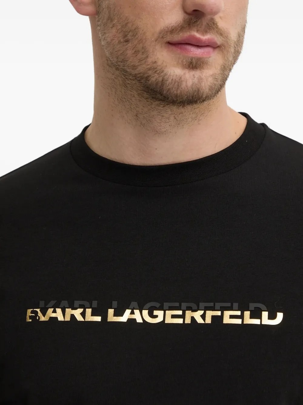 Karl Lagerfeld T-shirt met logoprint Zwart